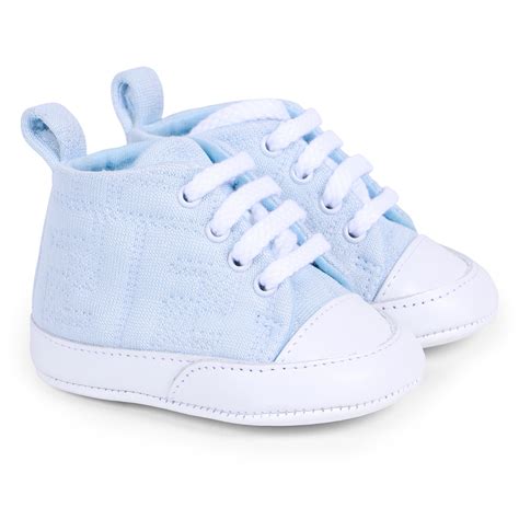 baby blue Fendi sneakers